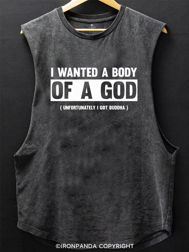 Workout Buddha Joke SCOOP BOTTOM COTTON TANK