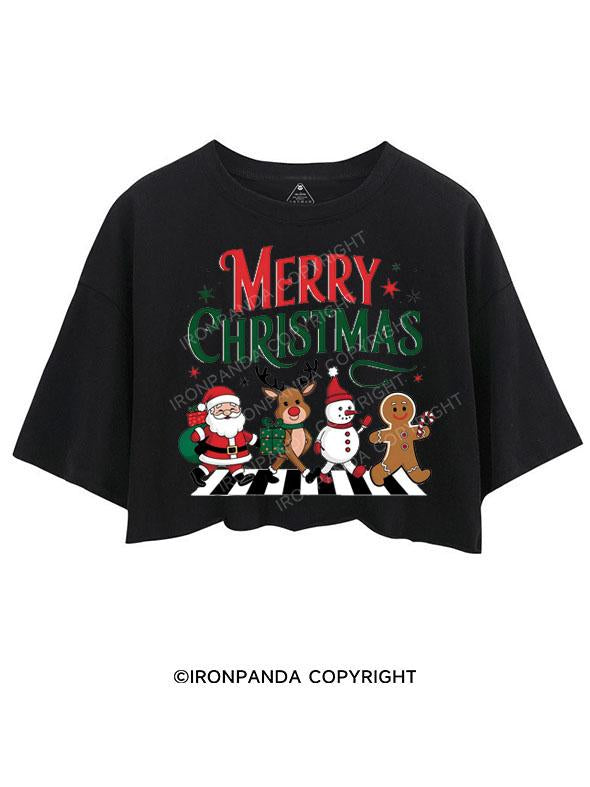 MERRY CHRISTMAS CROP TOPS