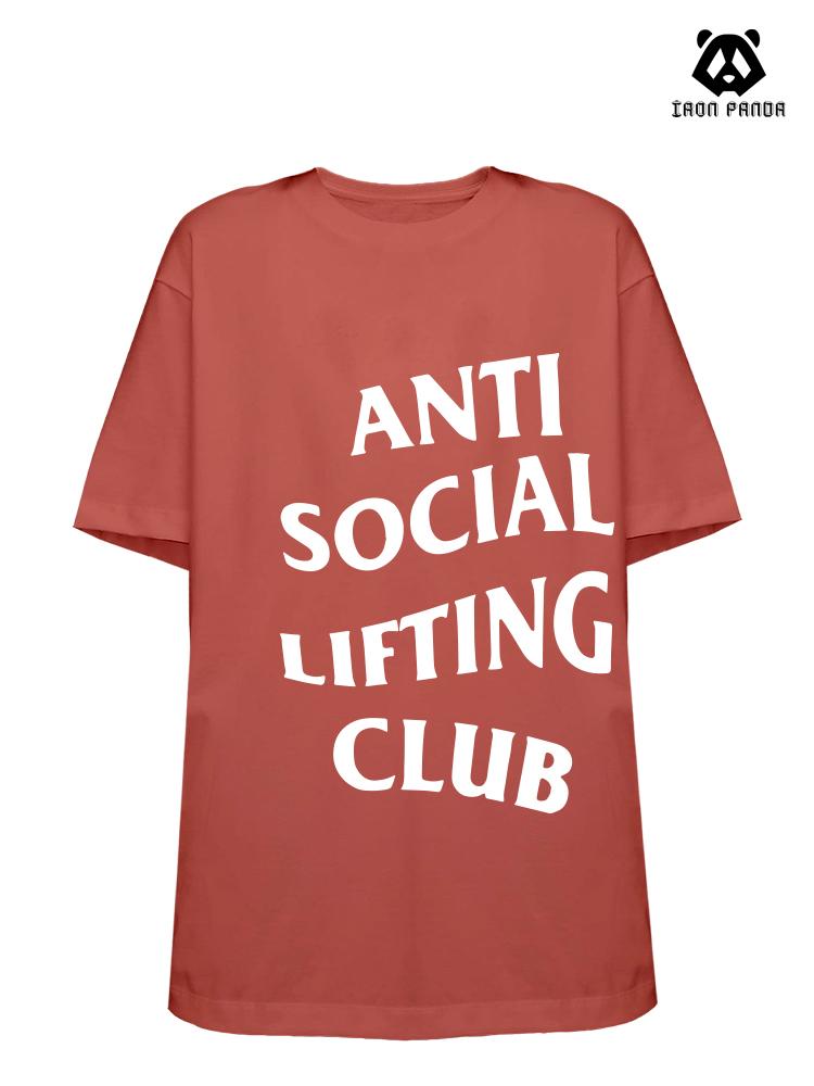 anti social lifting club Loose fit cotton  Gym T-shirt