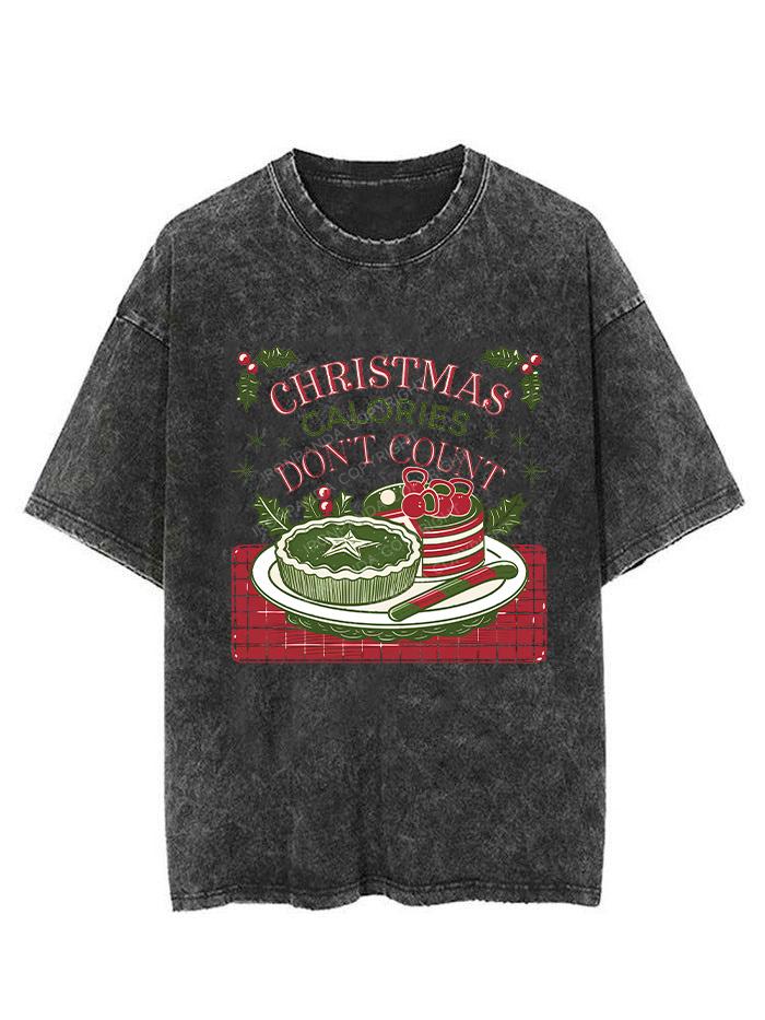 CHRISTMAS CALORIES DONT COUNT VINTAGE GYM SHIRT