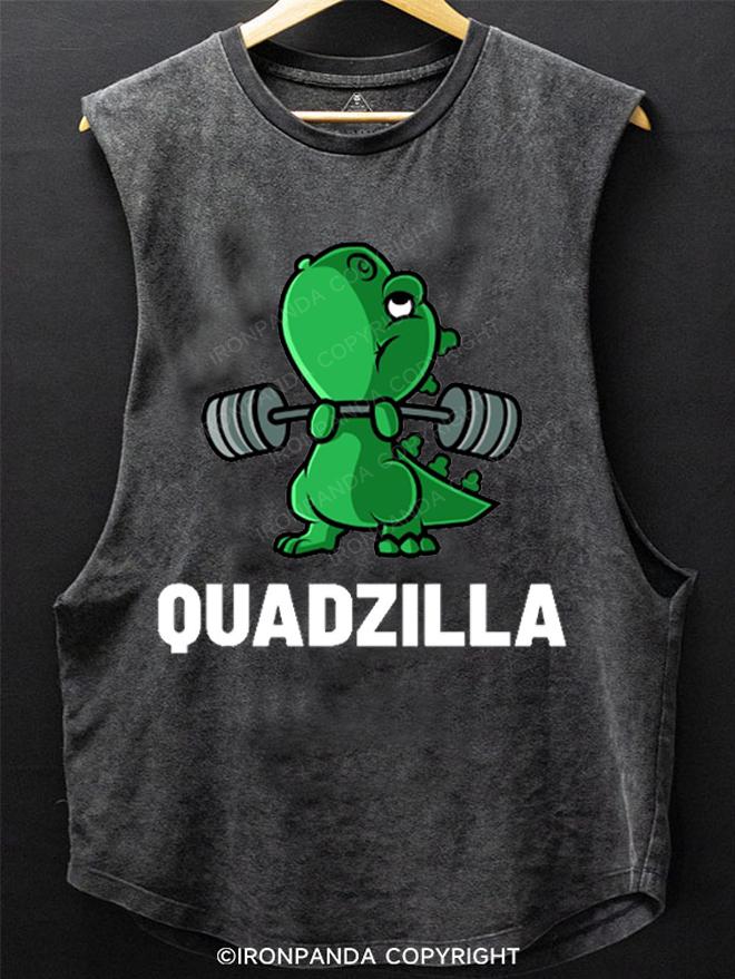 Quad Dinosaur Exercise SCOOP BOTTOM COTTON TANK