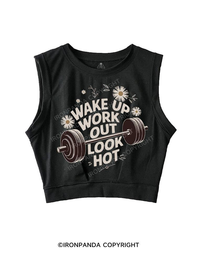 WAKE UP WORK OUT LOOK HOT SLEEVELESS CROP TOPS