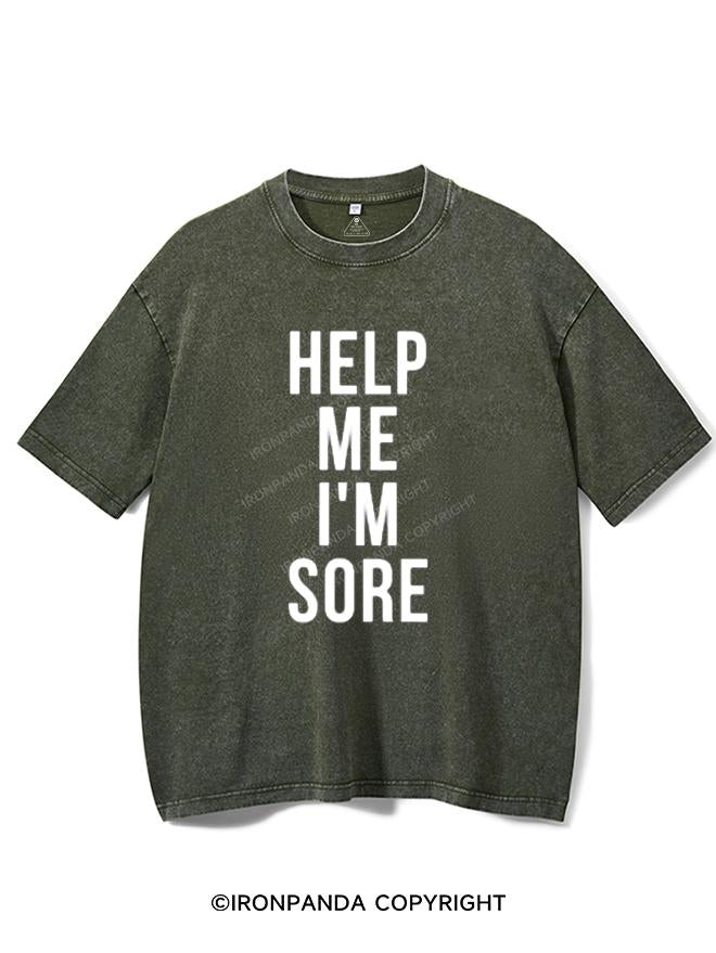 HELP ME I'M SORE VINTAGE GYM SHIRT