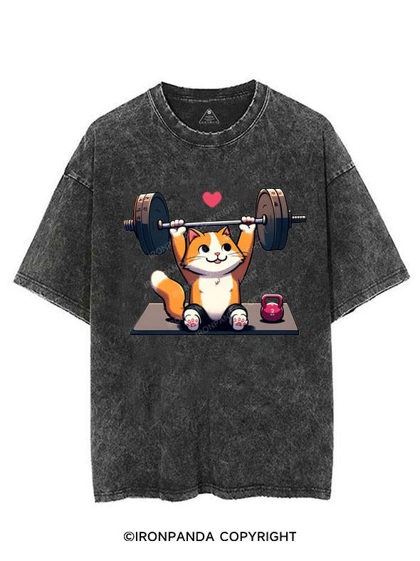 KITTEN GAINS VINTAGE GYM SHIRT