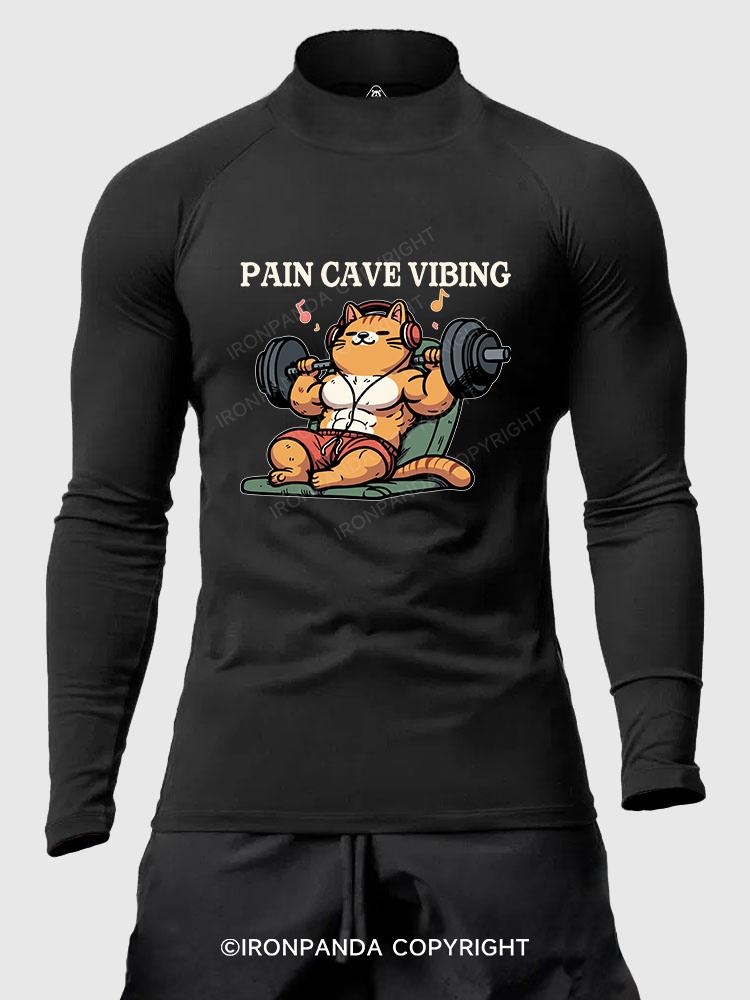 Pain cave vibing Men's Fitted Mock