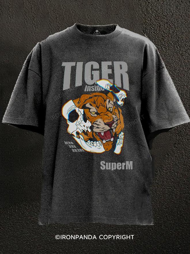 Super m Tiger inside Washed Gym Shirt