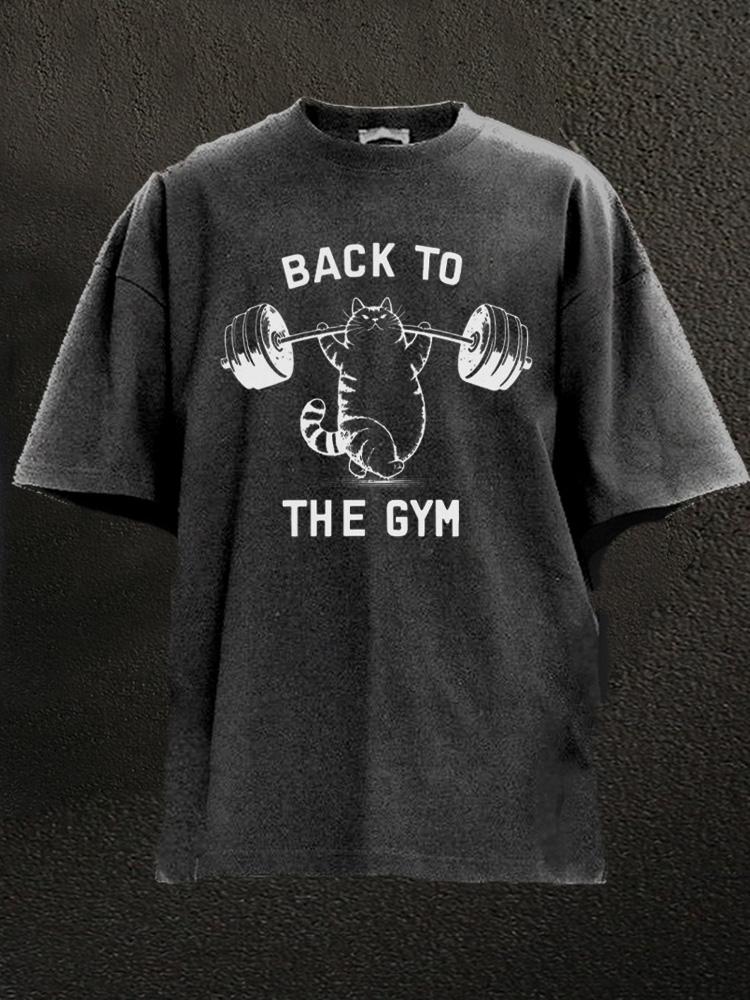 Big Cat Back To The Gym Washed Gym Shirt