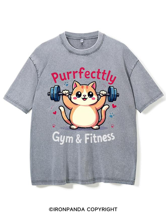 PURRFECTTLY GYM&FITNESS VINTAGE GYM SHIRT