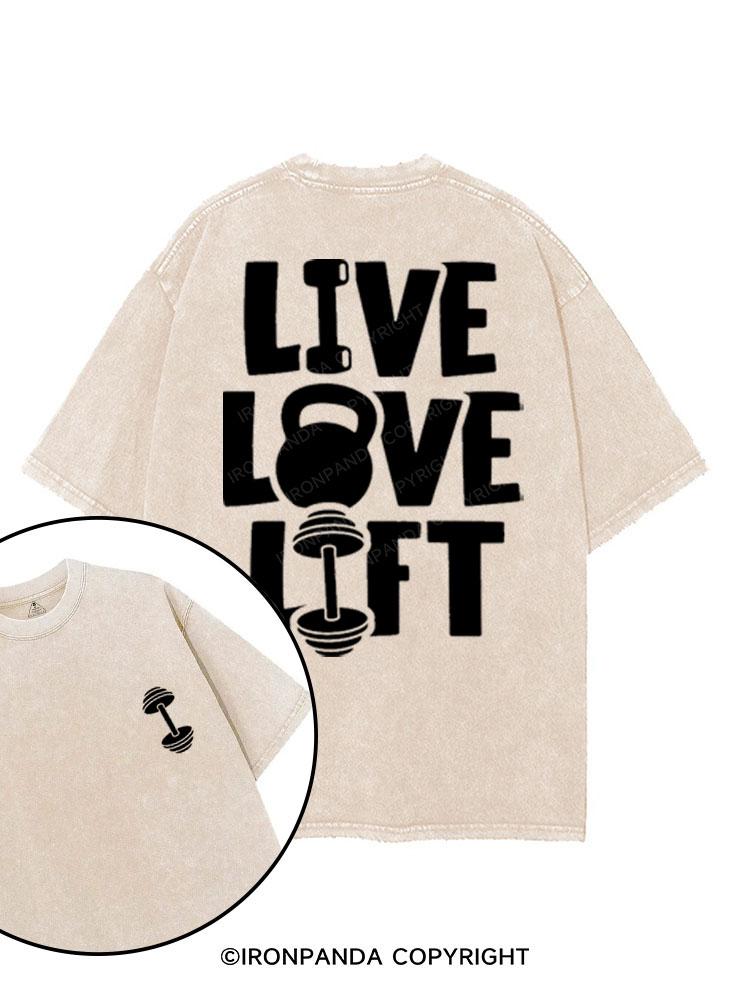 LIVE LOVE LIFT printed Gym Shirt