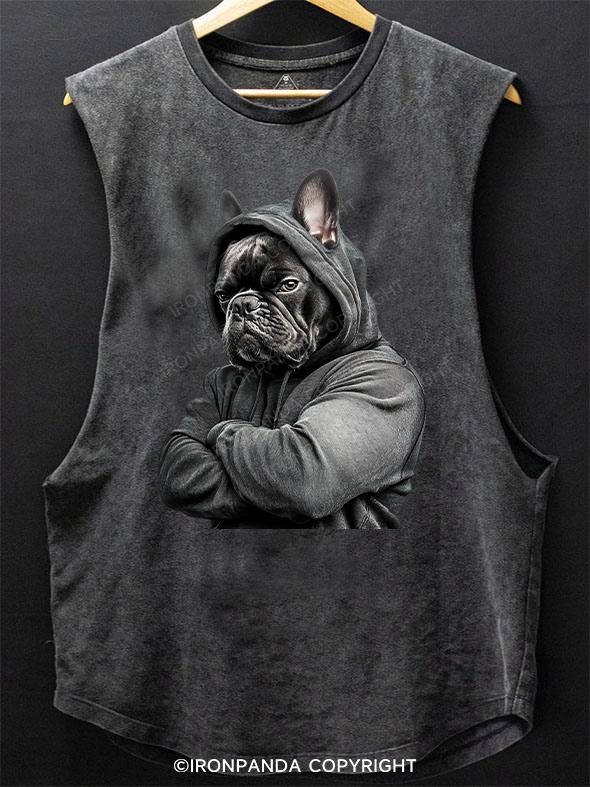 Muscular French bulldog SCOOP BOTTOM COTTON TANK