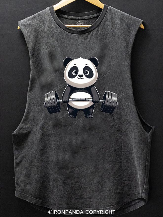 Weightlifting panda SCOOP BOTTOM COTTON TANK