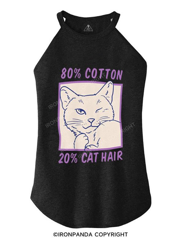 80% COTTON 20% CAT HAIR TRI ROCKER COTTON TANK