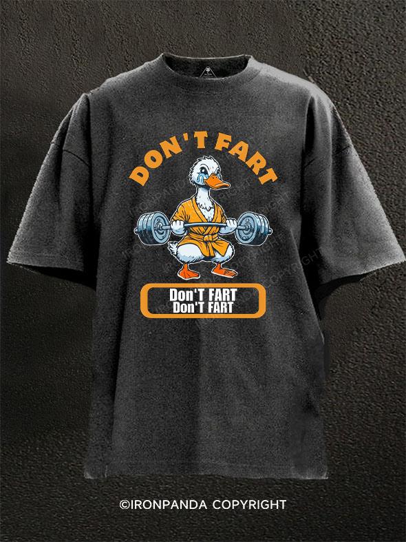 Duck Funny Fitness Washed Gym Shirt