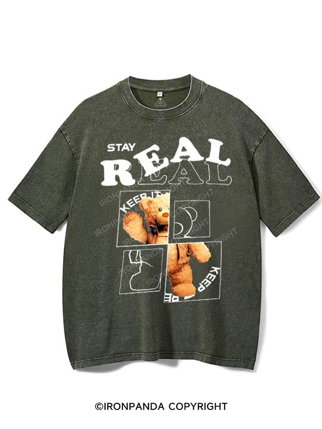 STAY REAL VINTAGE GYM SHIRT