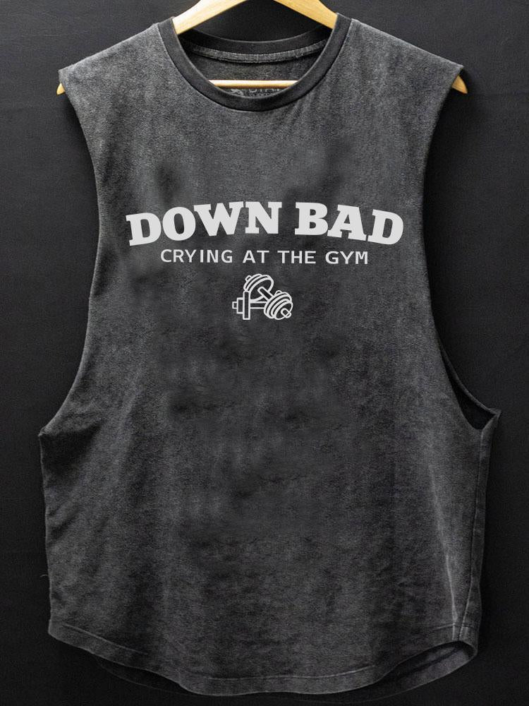 down bad crying at the gym BOTTOM COTTON TANK