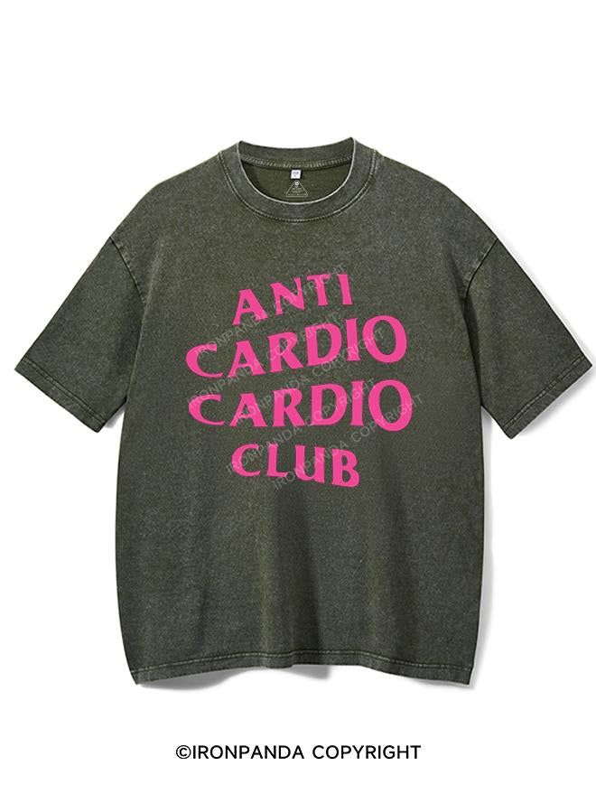 ANTI CARDIO CARDIO CLUB PINK VINTAGE GYM SHIRT