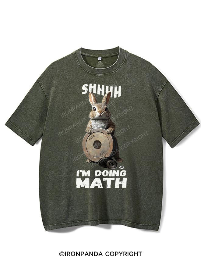 SHHHH I'M DOING MATH VINTAGE GYM SHIRT