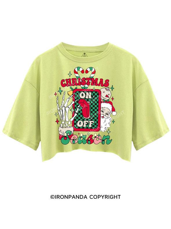 TURN ON THE CHRISTMAS SEASON MODE CROP TOPS