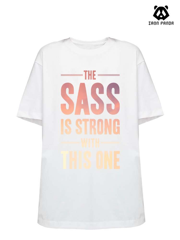 the sass is strong with this one Loose fit cotton  Gym T-shirt