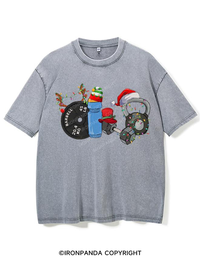 CHRISTMAS STYLE IN THE GYM VINTAGE GYM SHIRT