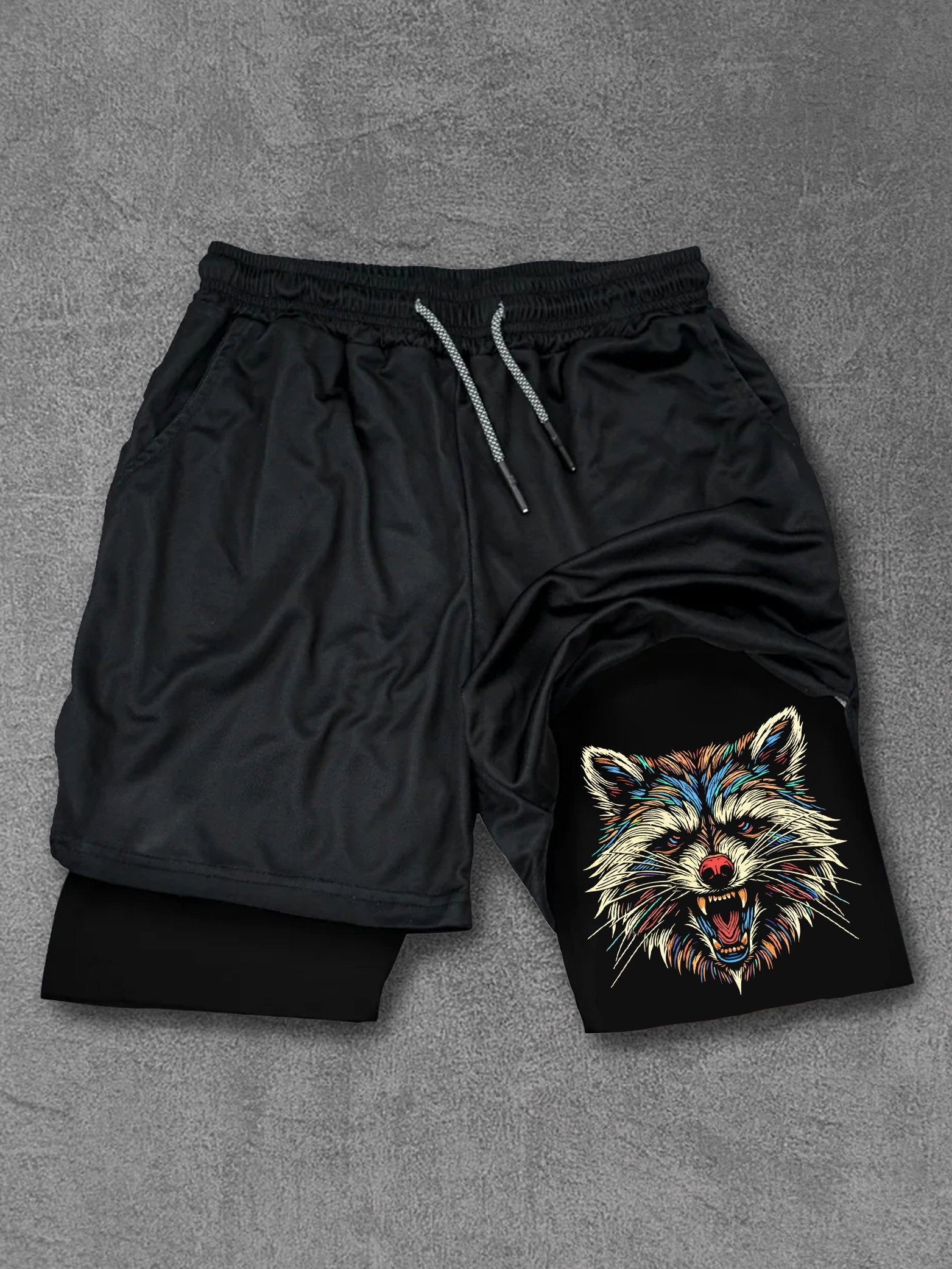 Raccoon Head Performance Training Shorts