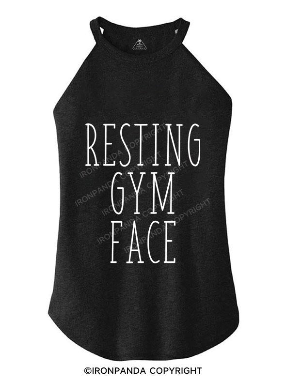 RESTING GYM FACE TRI ROCKER COTTON TANK