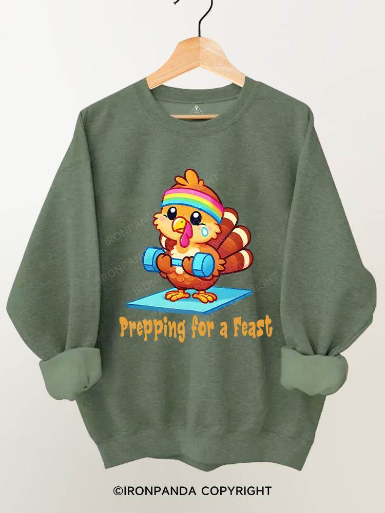 Fitness Turkey, Prepping for a Feast Gym Sweatshirt