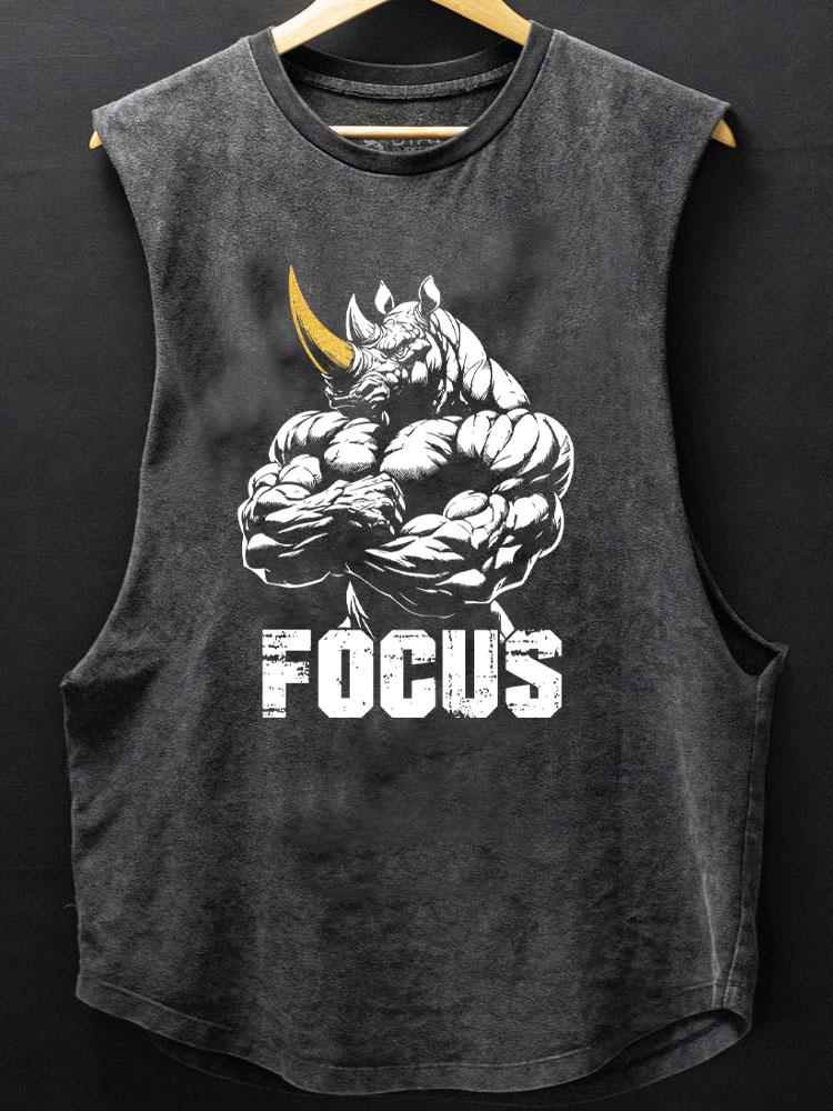 focus rhino SCOOP BOTTOM COTTON TANK