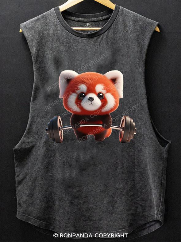 LIFTIN' RED PANDA SCOOP BOTTOM COTTON TANK