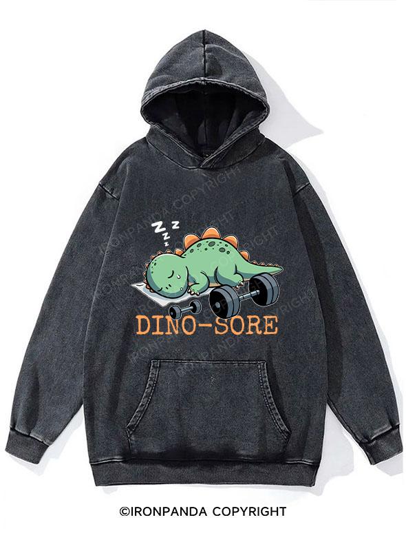 Dino-Sore Washed Gym Hoodie