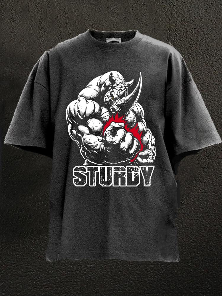 sturdy rhino Washed Gym Shirt