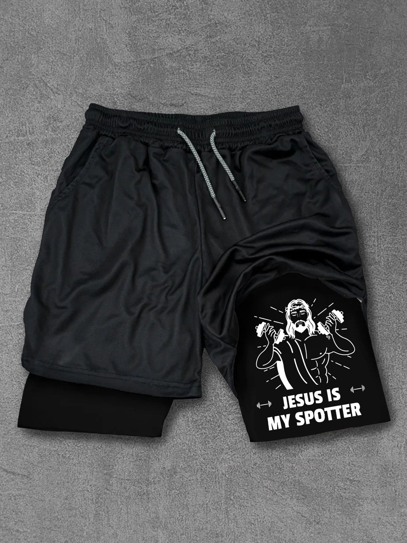 jesus is my spotter Performance Training Shorts