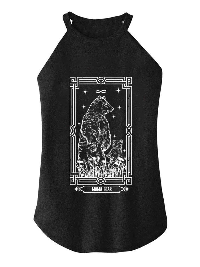 THE MAMA BEAR TAROT CARD ROCKER COTTON TANK