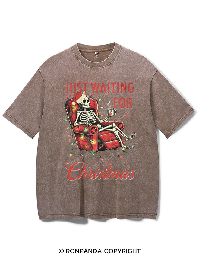 JUST WAITING FOR CHRISTMAS VINTAGE GYM SHIRT