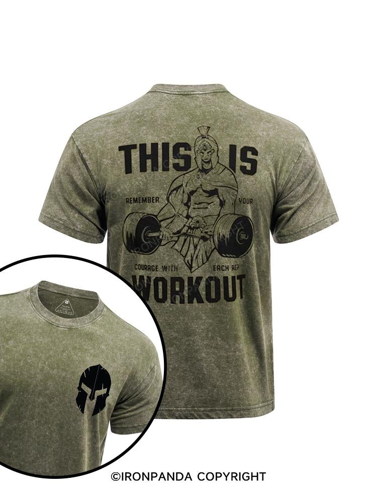 Spartan Strength Workout  printed Washed Gym Shirt