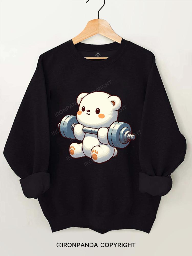 weightlifting toy bear Gym Sweatshirt