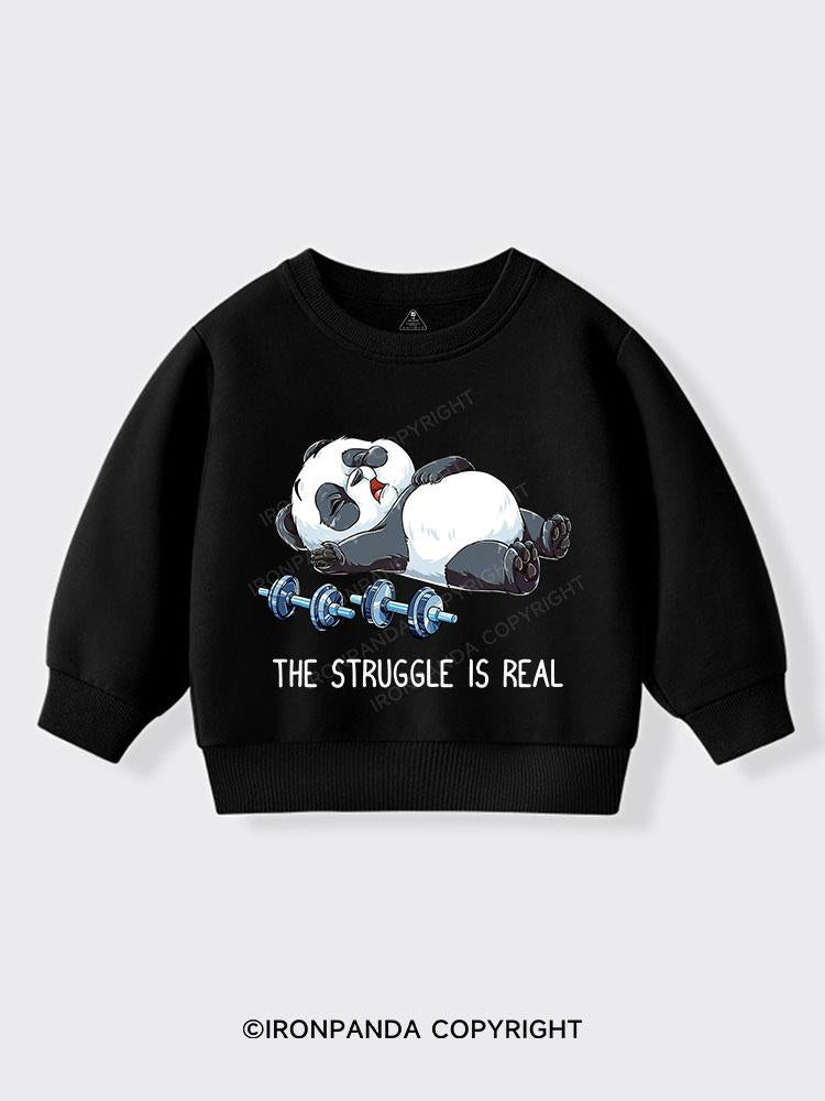 THE STRUGGLE IS REAL Kids Sports Sweatshirt