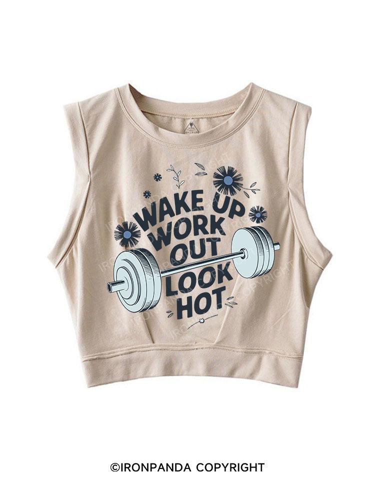 WAKE UP WORK OUT LOOK HOT SLEEVELESS CROP TOPS