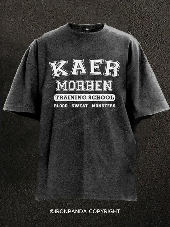 Kaer Morhen Training School Blood Sweat Monsters Washed Gym Shirt