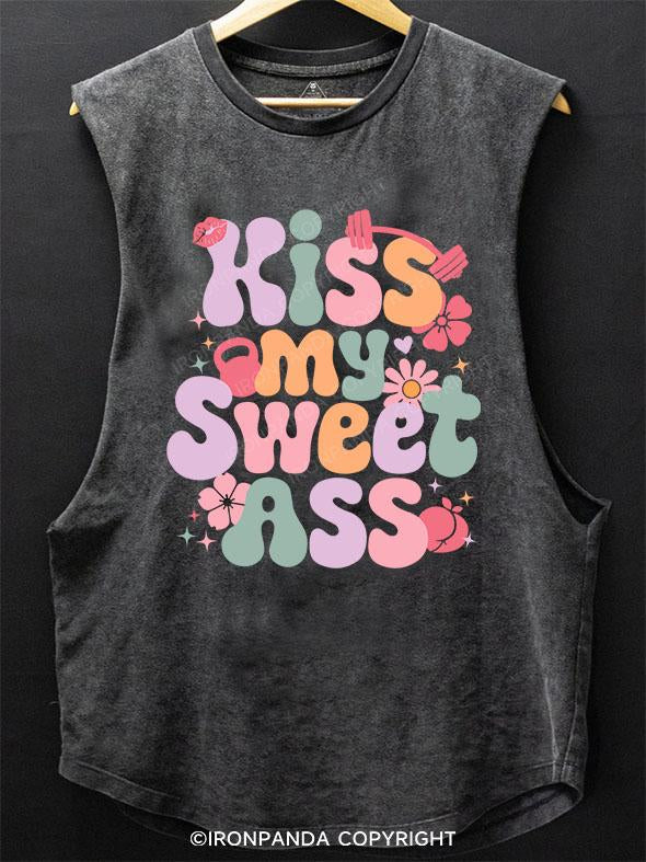 KISS MY SWEET ASS SCOOP BOTTOM COTTON TANK