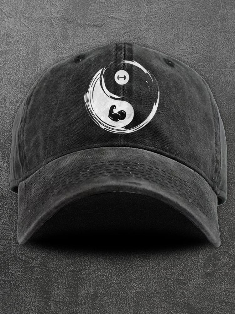 Gym Yin And Yang Washed Gym Cap