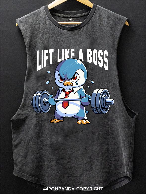 lift Like A boss SCOOP BOTTOM COTTON TANK