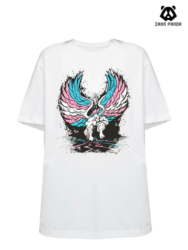 winged unicorn Loose fit cotton  Gym T-shirt