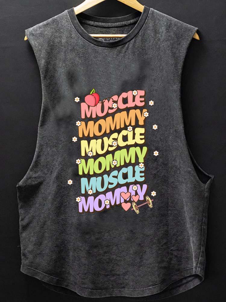 MUSCLE MOMMY SCOOP BOTTOM COTTON TANK