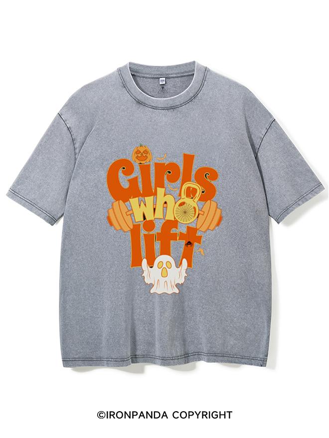 GIRLS WHO LIFT VINTAGE GYM SHIRT