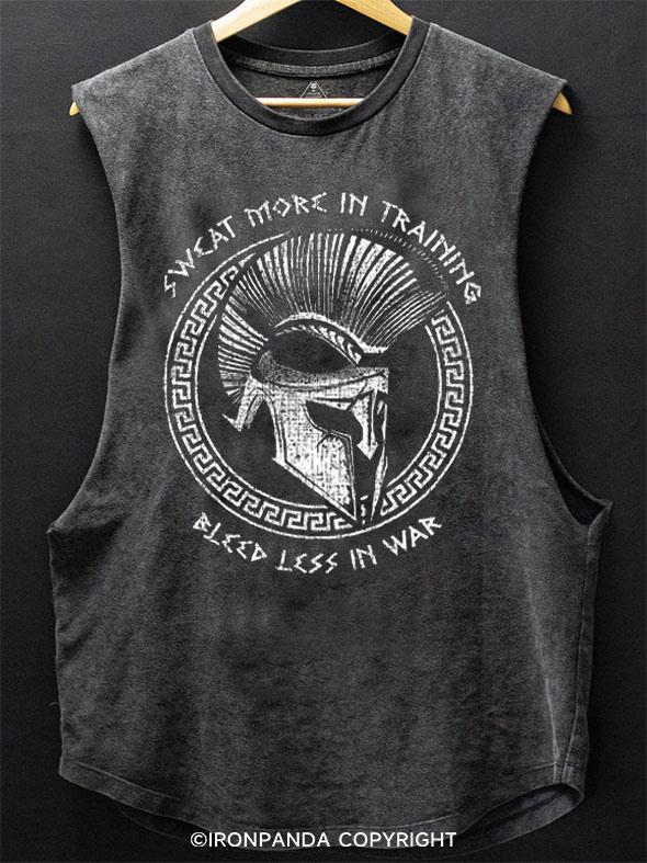 sweat more in training bleed less in war SCOOP BOTTOM COTTON TANK