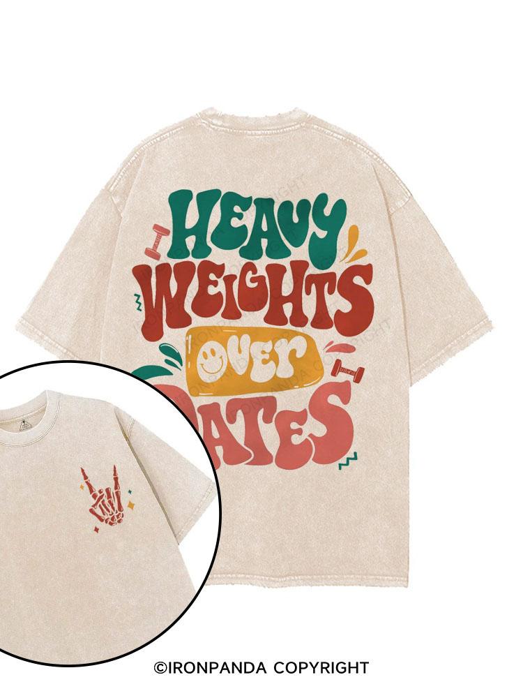 Heavy Weights Over Dates printed Gym Shirt