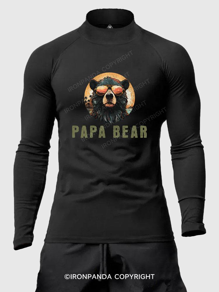 papa bear Men's Fitted Mock