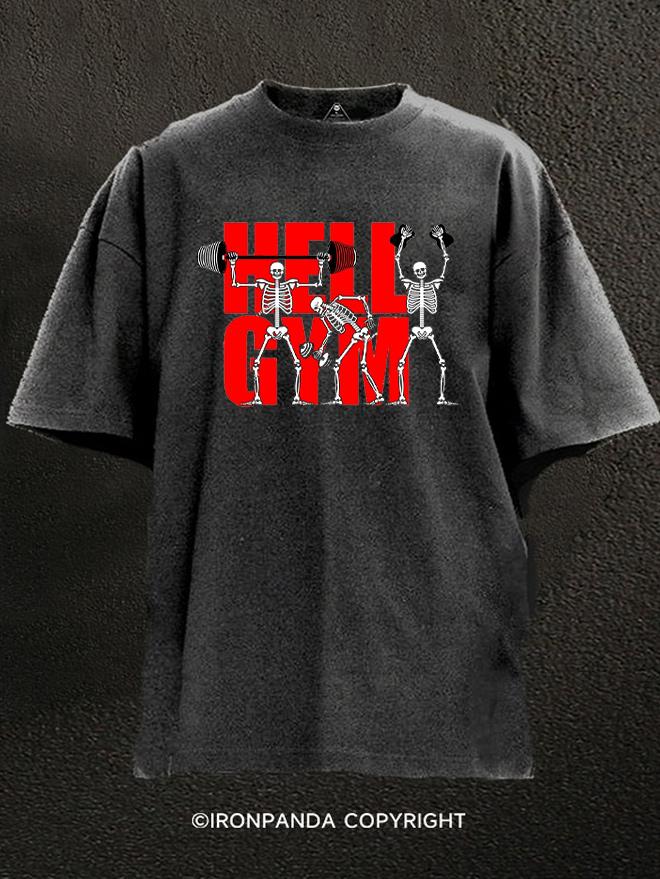 Hell GYM Skull Washed Gym Shirt