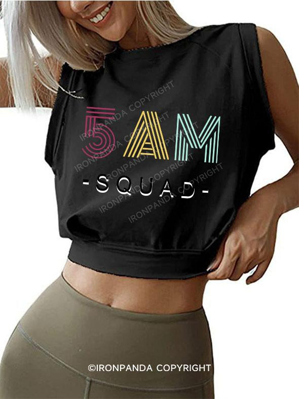 5 AM SQUAD SLEEVELESS CROP TOPS